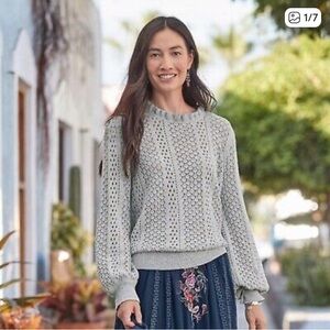 Sundance Crochet Knit Sweater